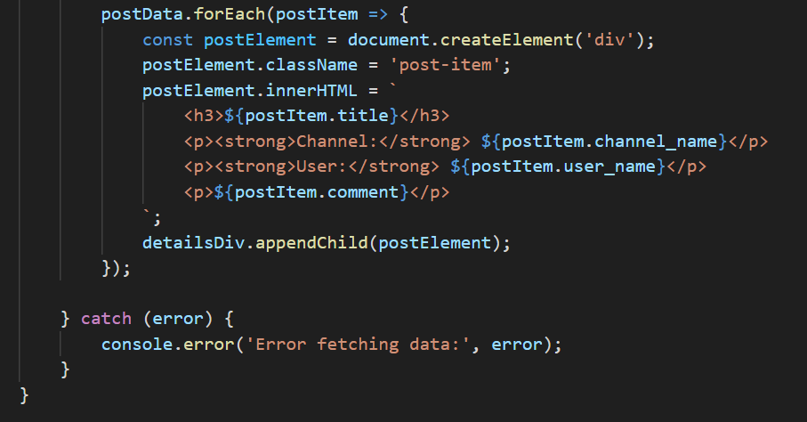 Fetching Channels based on Group Selection